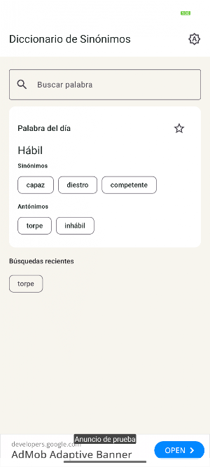 Diccionario de Sinonimos Screenshot 0