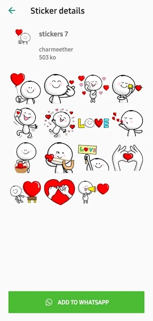 Cute Love Stickers - WASticker Screenshot 0