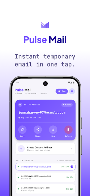 Pulse Mail - Temporary Email Screenshot 0