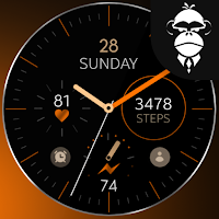 Minimal Orange v27 watch face