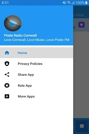 Pirate Radio Cornwall App Screenshot 1
