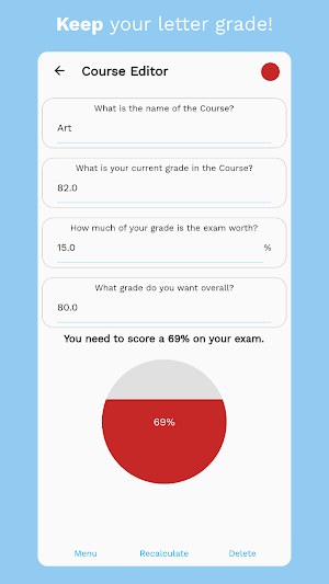 Exam Score Calculator Screenshot 2