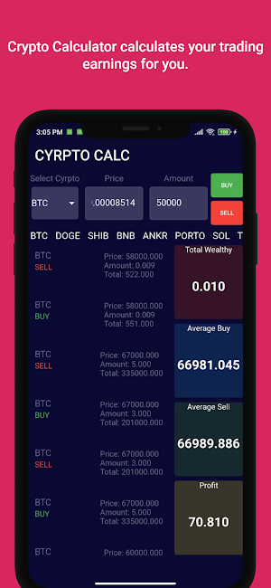 Crypto Calculator: Track Trade Screenshot 2