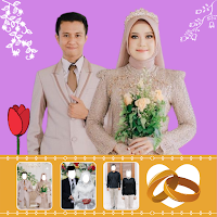 Hijab Wedding Couple Bridal Dress