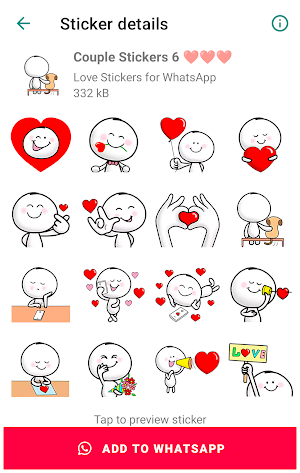 WASticker - Love Stickers Screenshot 3