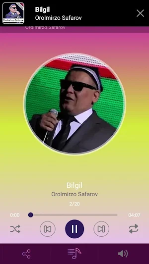 Orolmirzo Safarov qo'shiqlari Screenshot 2