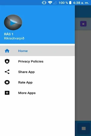 RÁS 1 Útvarp App Radio Iceland FM Free Online Screenshot 1