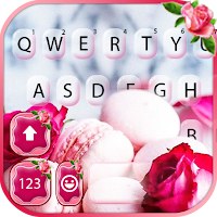 Rose Pink Macaroon Keyboard Background