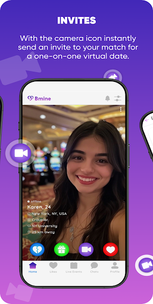 Bmine Dating app-Chat&Invites Screenshot 1