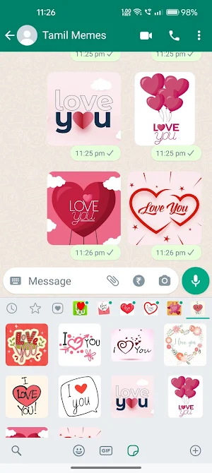 I Love You Stickers – Romantic Screenshot 1