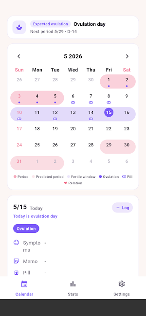 MomoCalendar - Period Tracker Screenshot 0