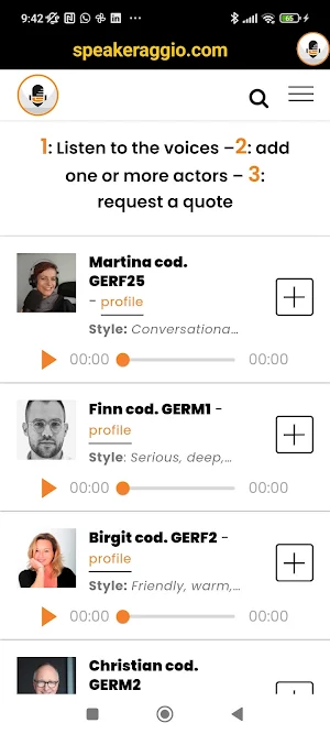 speakeraggio.com Screenshot 2