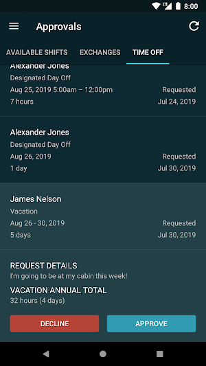Shift Manager Plus Screenshot 1