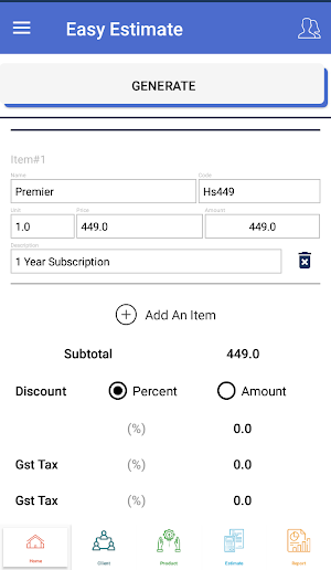 Easy Estimate - Estimate and Quotation Maker App Screenshot 2