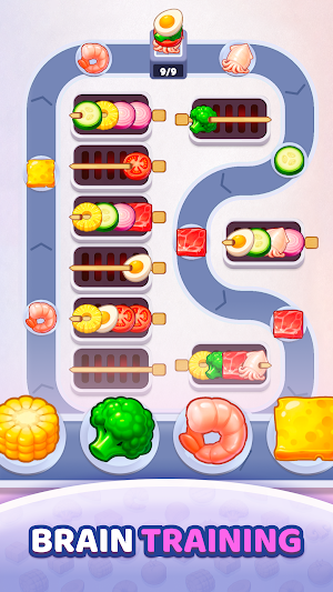 Grill Stick Sort Puzzle Screenshot 2