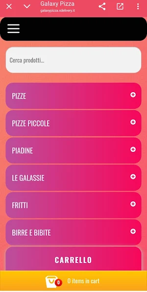 APP Galaxy Pizzeria Perugia Screenshot 1