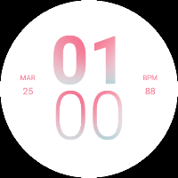 Clean Modern Pink Watch Face