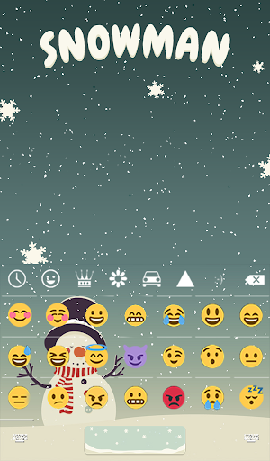 Snowman Animated Keyboard + Live Wallpaper Screenshot 3