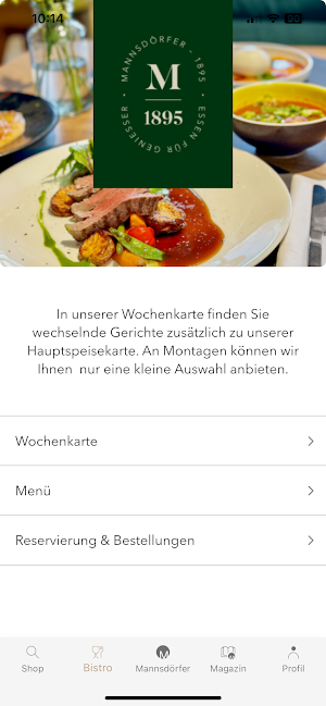 Mannsdörfer Kunden App Screenshot 1