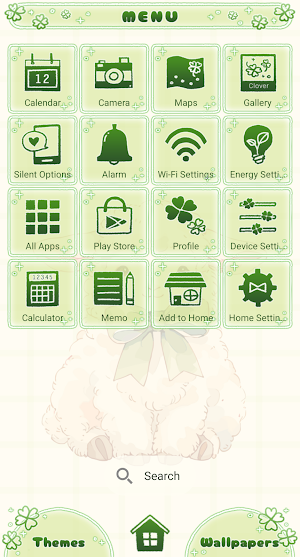 Fluffy Lamb and Clovers Theme Screenshot 1