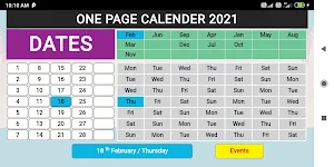 2021 One page calendar Screenshot 2