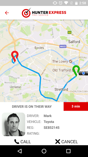 Hunter Express Taxi Service Screenshot 2