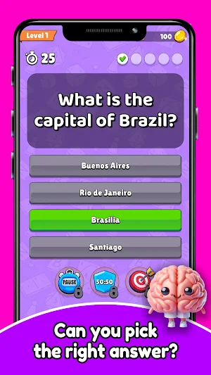 Brainy Quiz: Trivia Challenge Screenshot 0