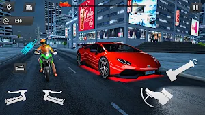 Bike vs Cars Racing Race Game Screenshot 0