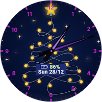 Night Festive Tree Galaxy Face
