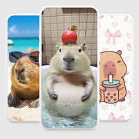 cute capybara wallpaper