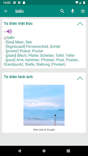 Vietnamese German Dictionary Screenshot 1