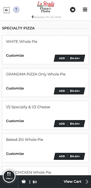La Strada Pizza & Pasta Screenshot 1