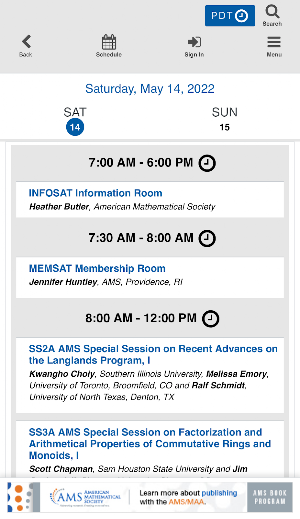 AMS Spring Western 2022 Screenshot 3