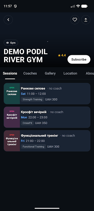 Gym Join Screenshot 1