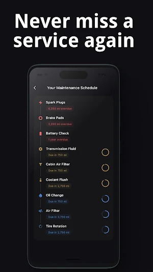 Mileage+: Car Service Log Screenshot 1