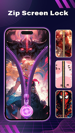 Zipper Lock - Zip Screen Theme Screenshot 1