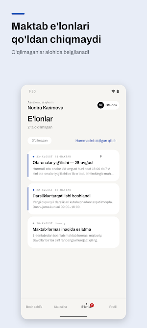 MyMaktab — maktab davomati Screenshot 2