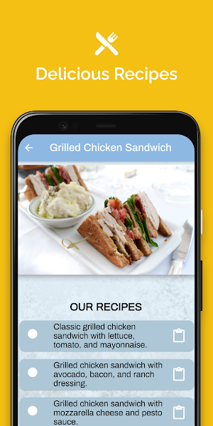 GRILLED CHICKEN SANDWICHES Screenshot 1