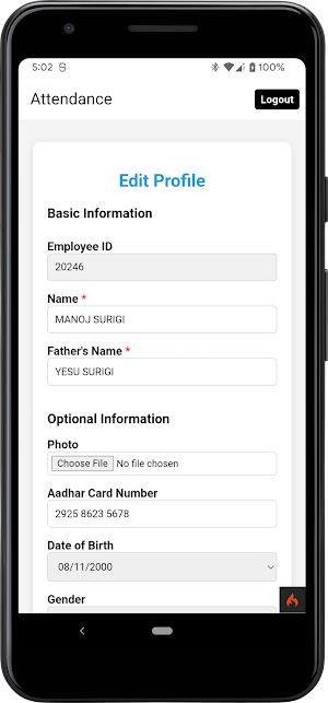 SAS Employee Portal Screenshot 1