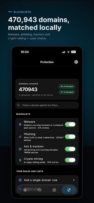 NoirShield: Encrypted DNS Screenshot 1