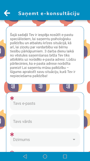 Uzticības tālrunis Screenshot 1