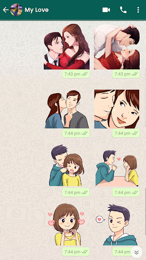 Love Stickers WAStickerapps - Love Story Stickers Screenshot 0