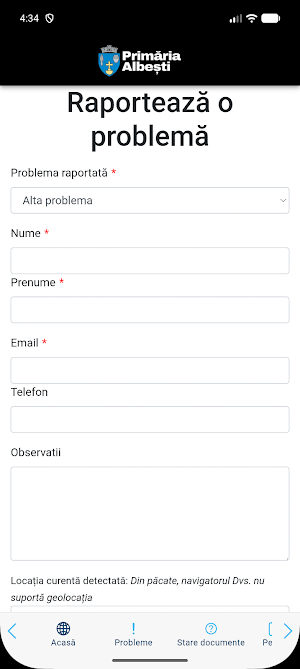 Albești App Screenshot 2