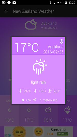 New Zealand Weather Screenshot 3