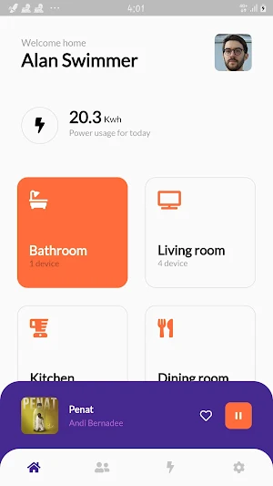 Smart home App UI - Flutter demo and source code Screenshot 0