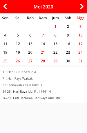 Kalender Indonesia Screenshot 3
