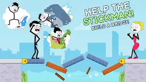 Bridge Stickman - Love Rescue Screenshot 0