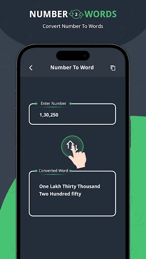 Numbers to Words Convertor App Screenshot 1