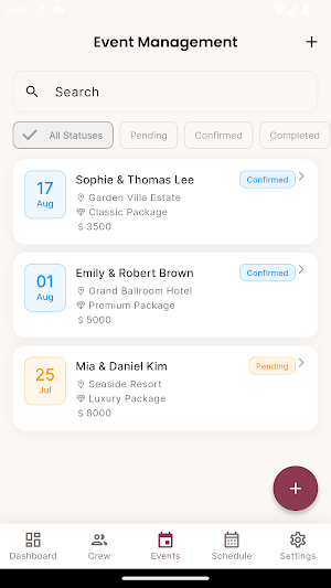 Wedding Crew Planner Screenshot 2