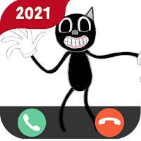 Scary Cat Cartoon Call Video a
